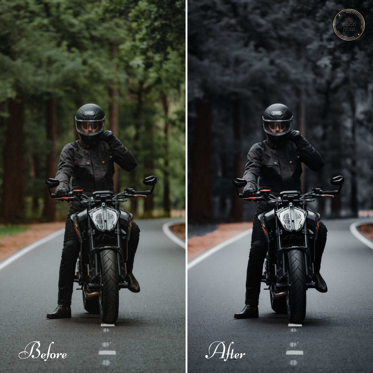 Black Lightroom Mobile Presets